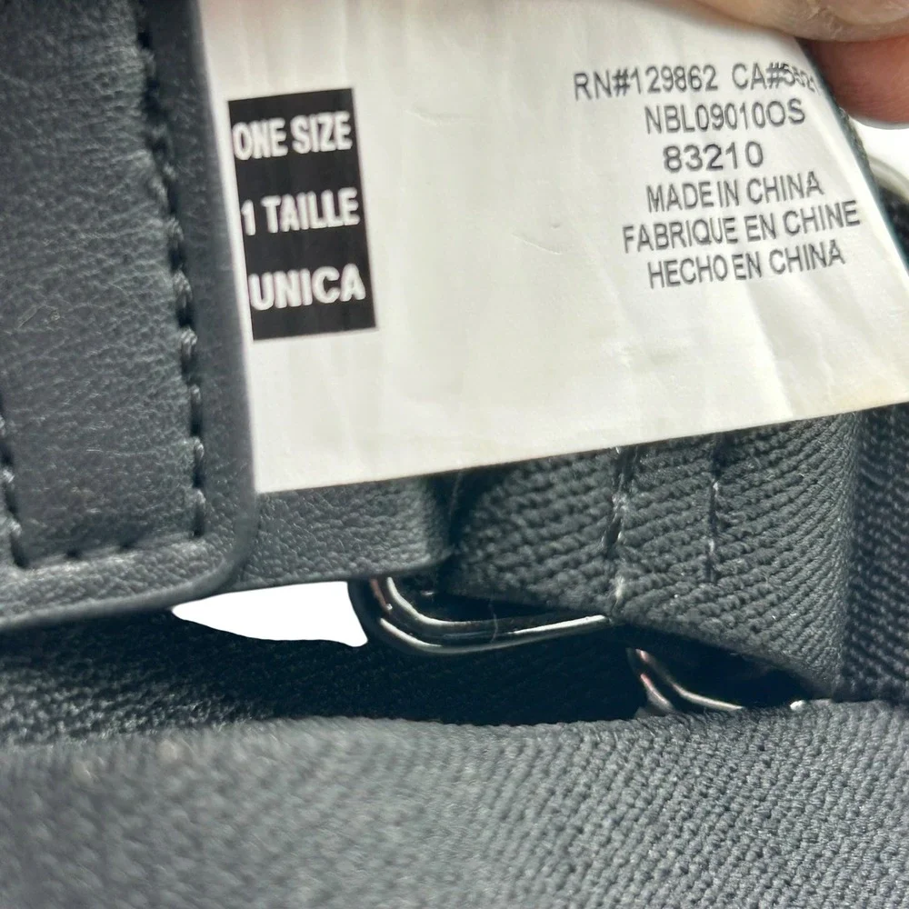 Nike Baseball‎ Belt Boys OS Adjustable Black Silver Buckle Fits Waist 20